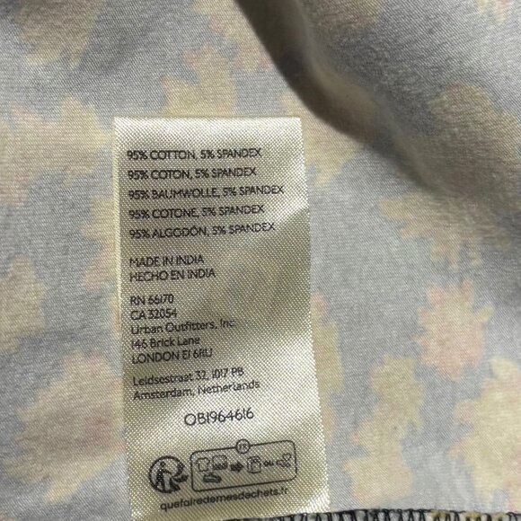 Maeve Anthropologie One-Shoulder Ruffled Floral Top Size XL Yellow - Picture 9 of 9